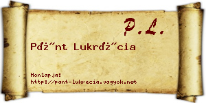Pánt Lukrécia névjegykártya